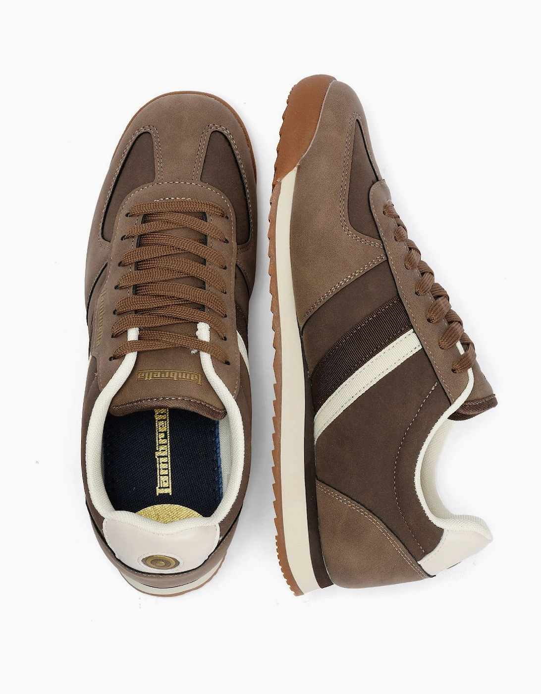 Lambretta Diego Men's Choc/Cream Trainers