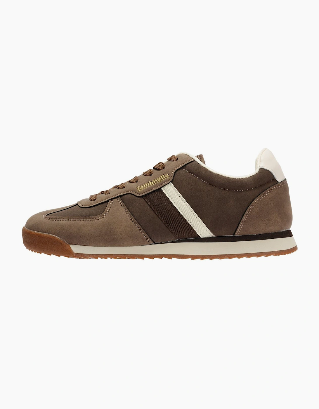 Lambretta Diego Men's Choc/Cream Trainers