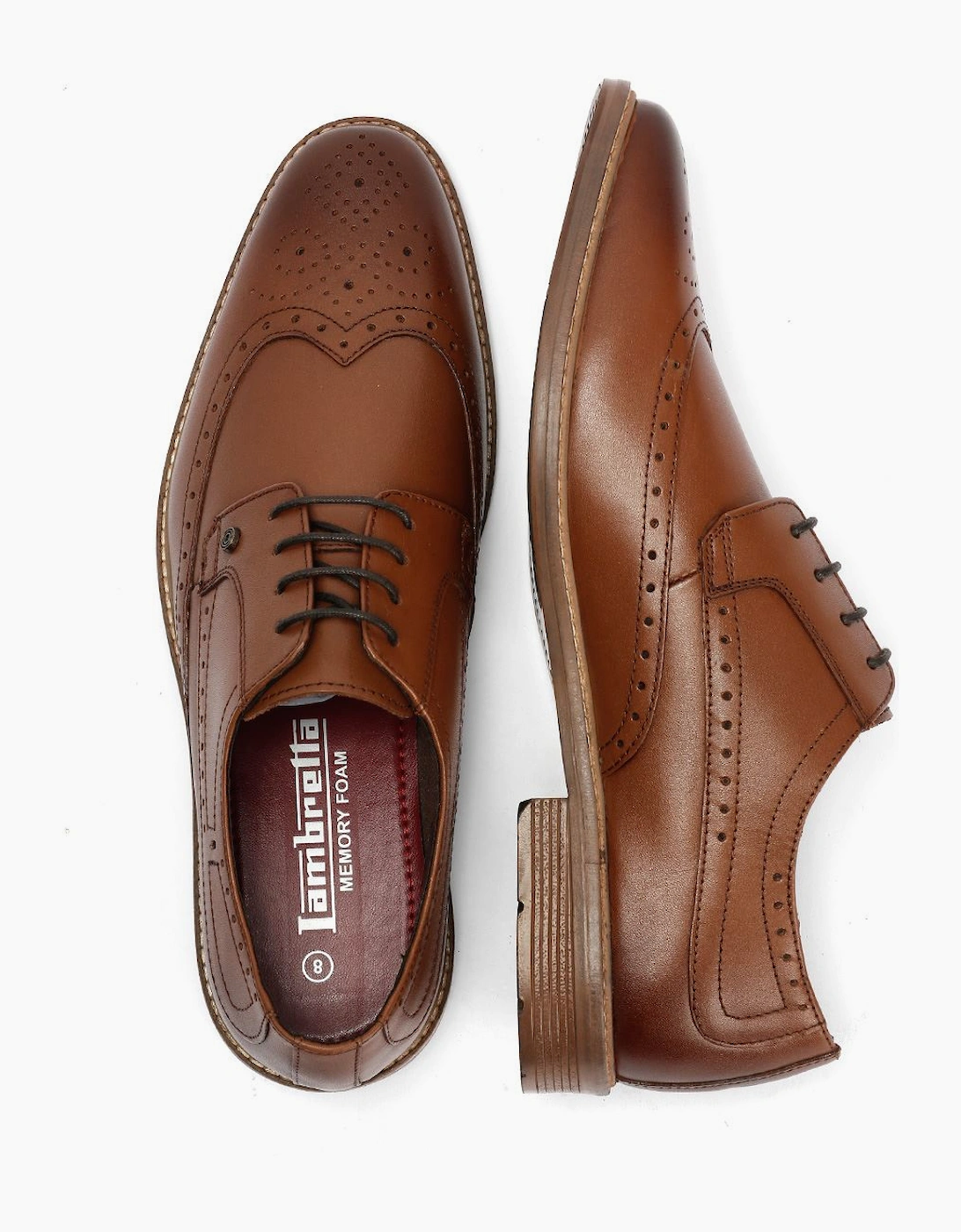 Lambretta Stockton Leather Men's Tan Lace-Up Shoes