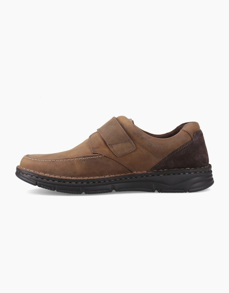 Hush Puppies Forde Touch Fastening Leather Men's Tan Loafers