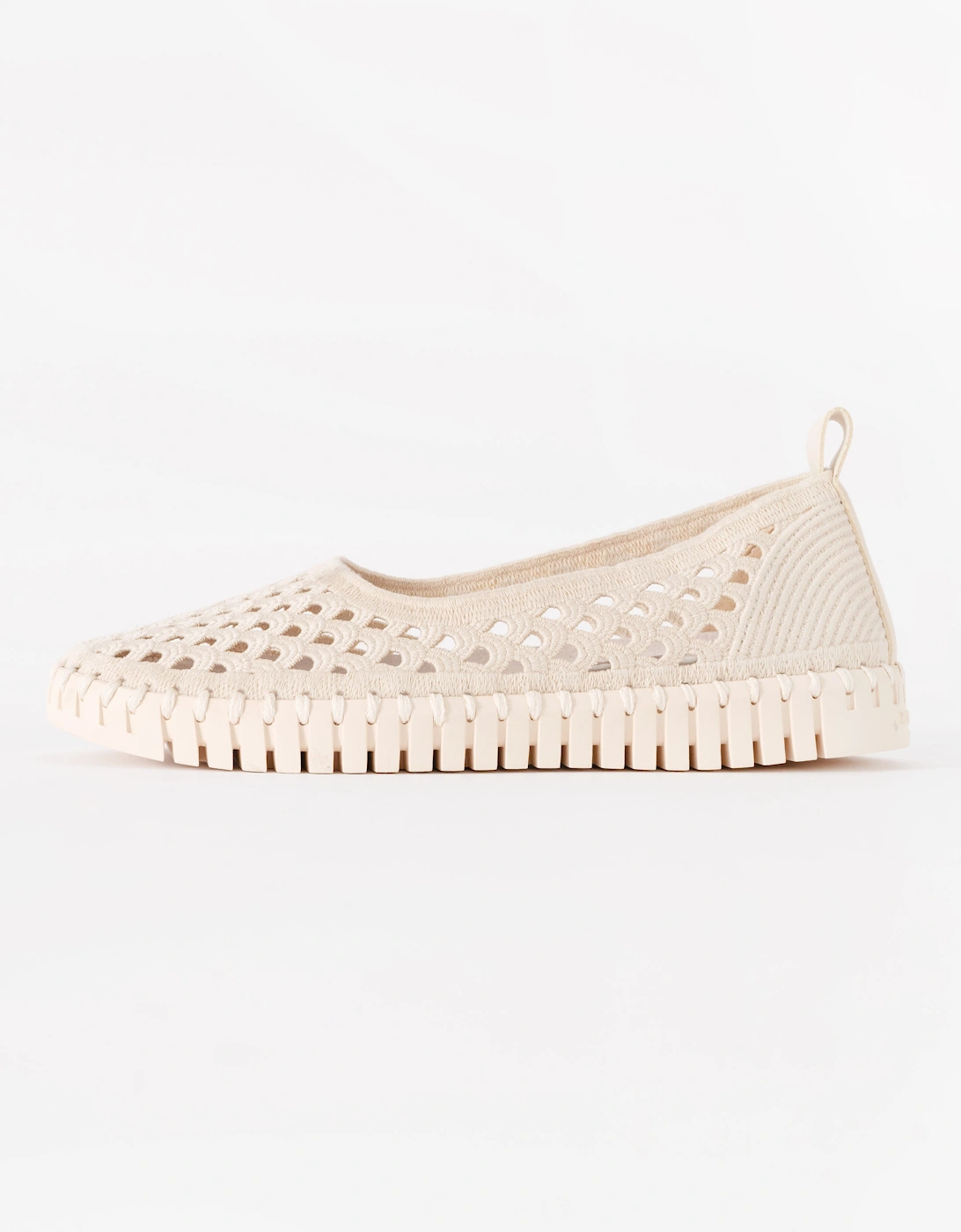 Ilse Jacobsen Tulip Womens Ballerina Shoe - Kit Pearled Ivory 144111