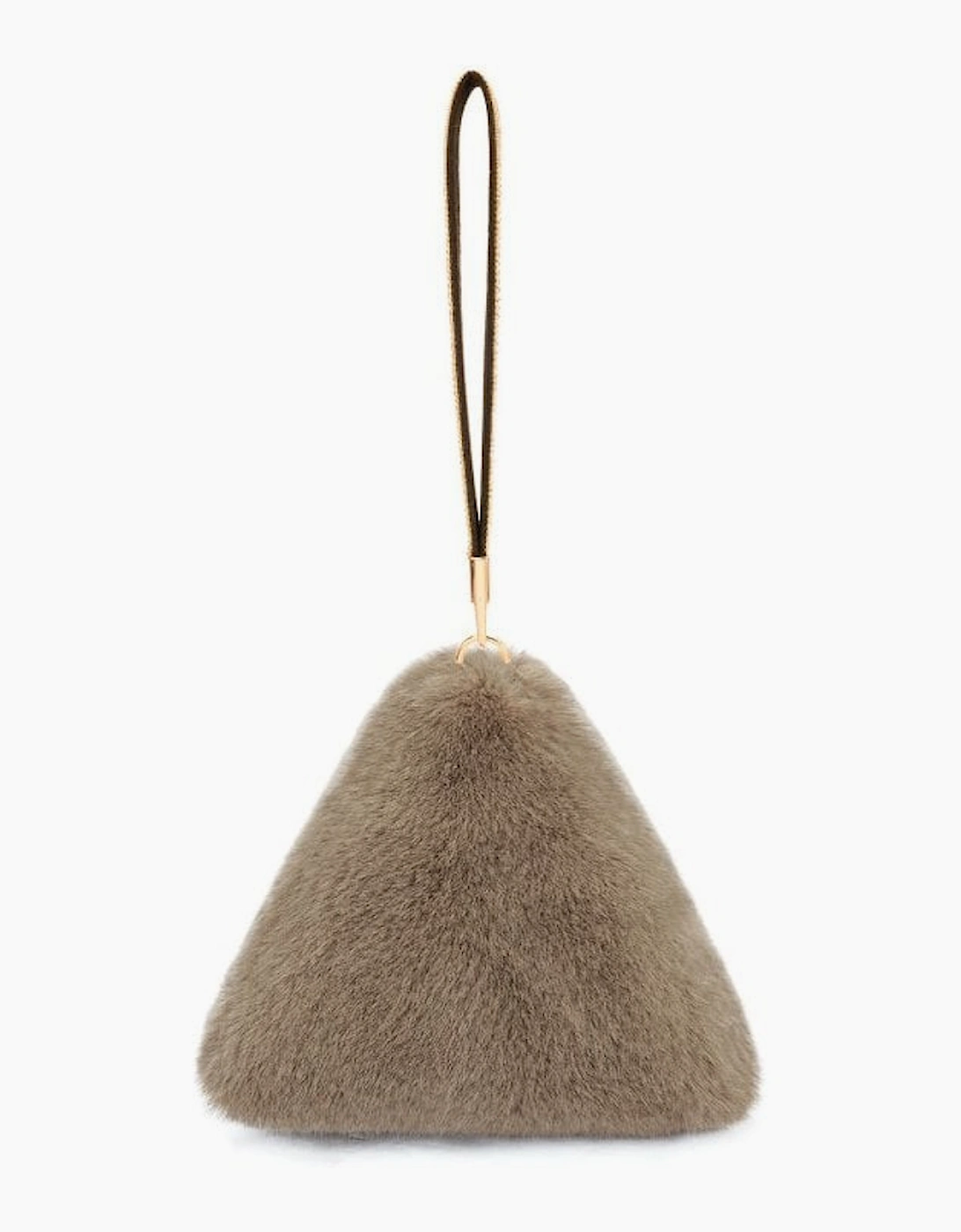 Pyramid Faux Fur Bag