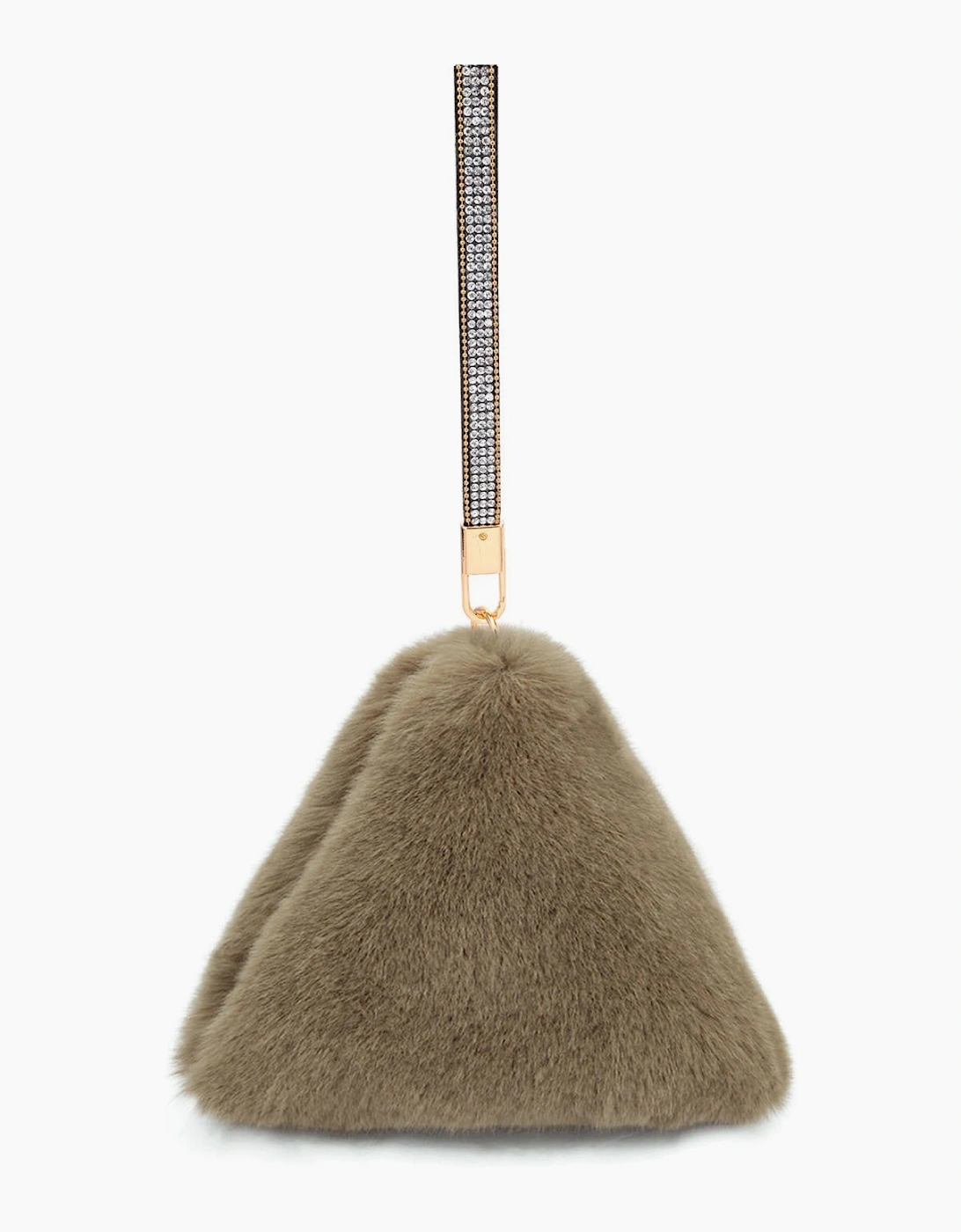 Pyramid Faux Fur Bag