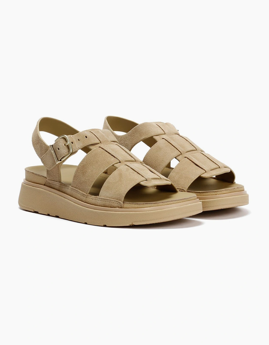 Fitflop Women's Brown Gen-Ff Suede Cappuccino Sandals  5 Size 5