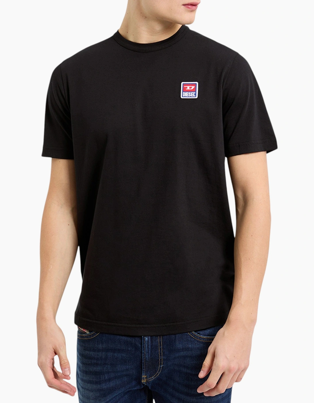Diesel Men's Diesel T Shirts Mens T Just Crew Neck Tee - Black