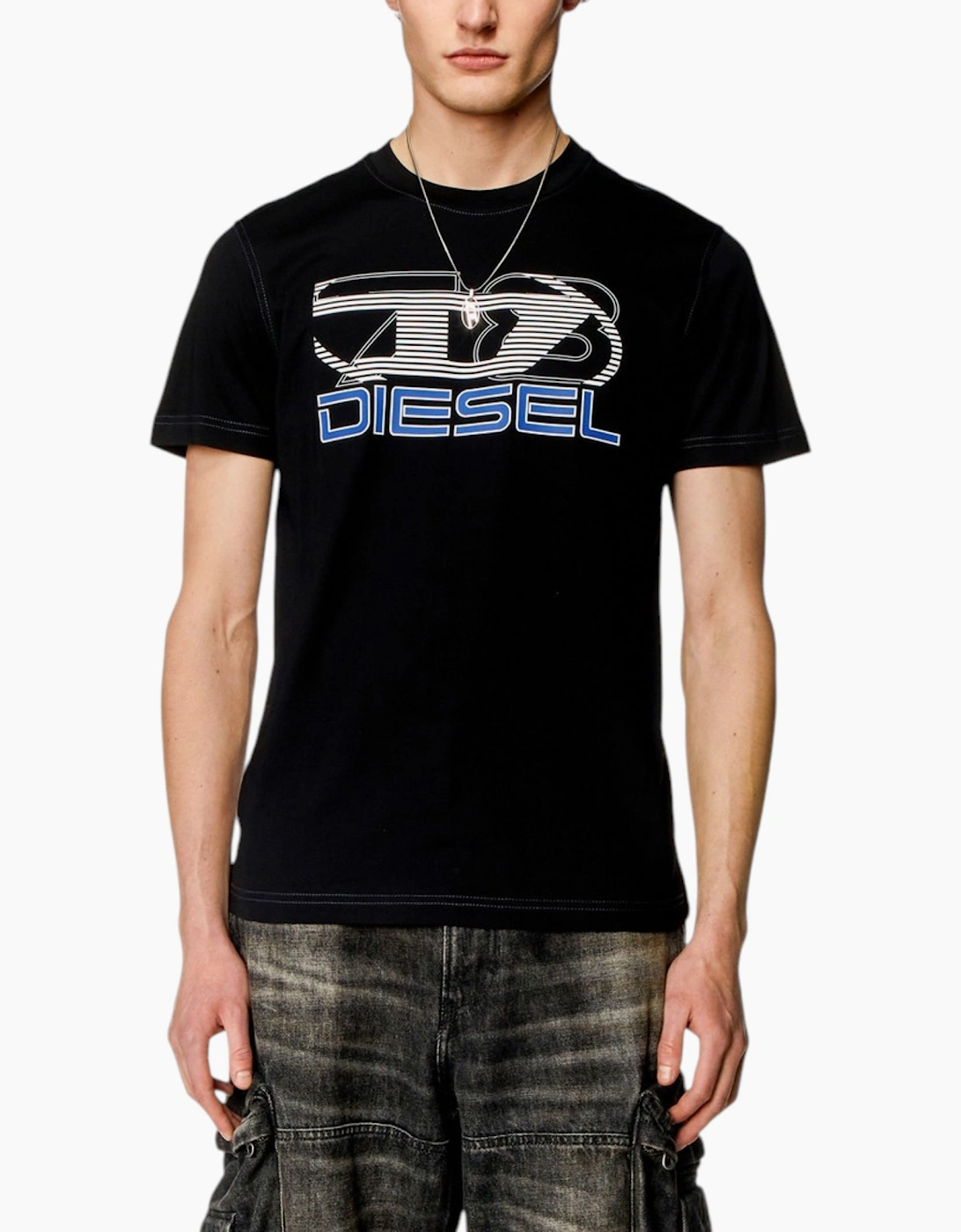 Diesel Mens T Shirts Diegor K74 Graphic Logo Tee