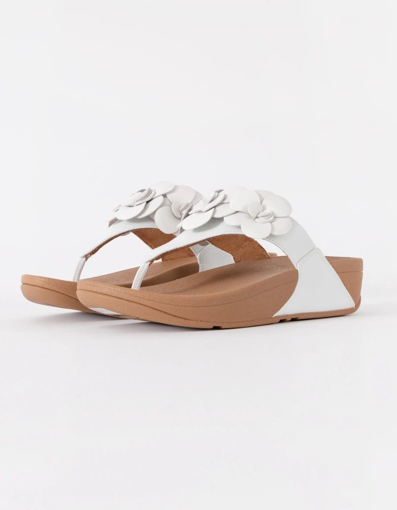 FitFlop Womens Lulu Flower Toe-Post Sandals - Urban White 194