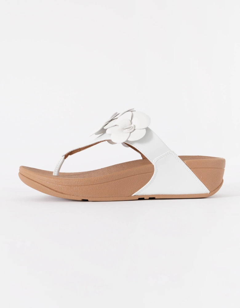 FitFlop Womens Lulu Flower Toe-Post Sandals - Urban White 194