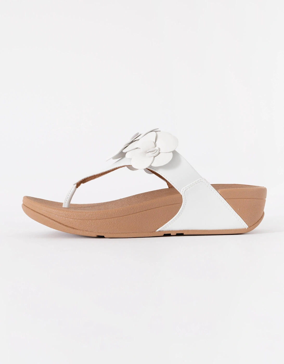 FitFlop Womens Lulu Flower Toe-Post Sandals - Urban White 194