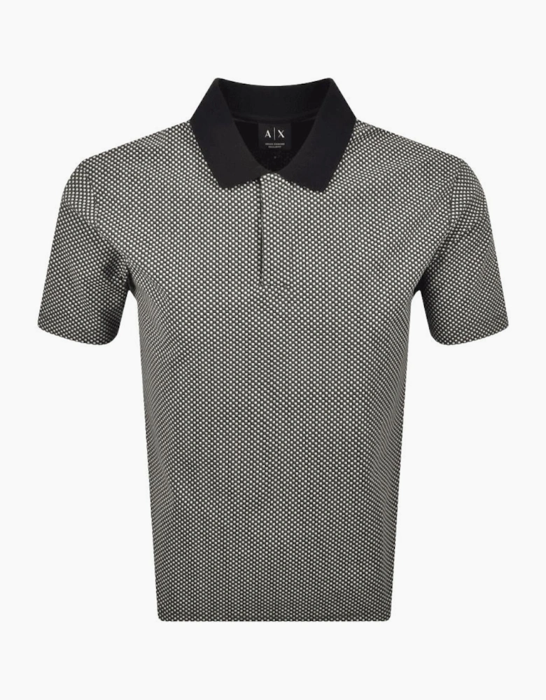 Patterned Navy Polo Shirt