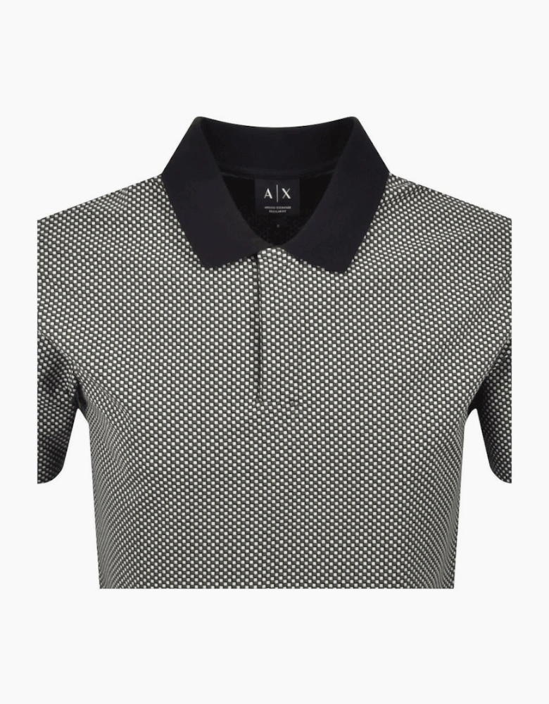 Patterned Navy Polo Shirt