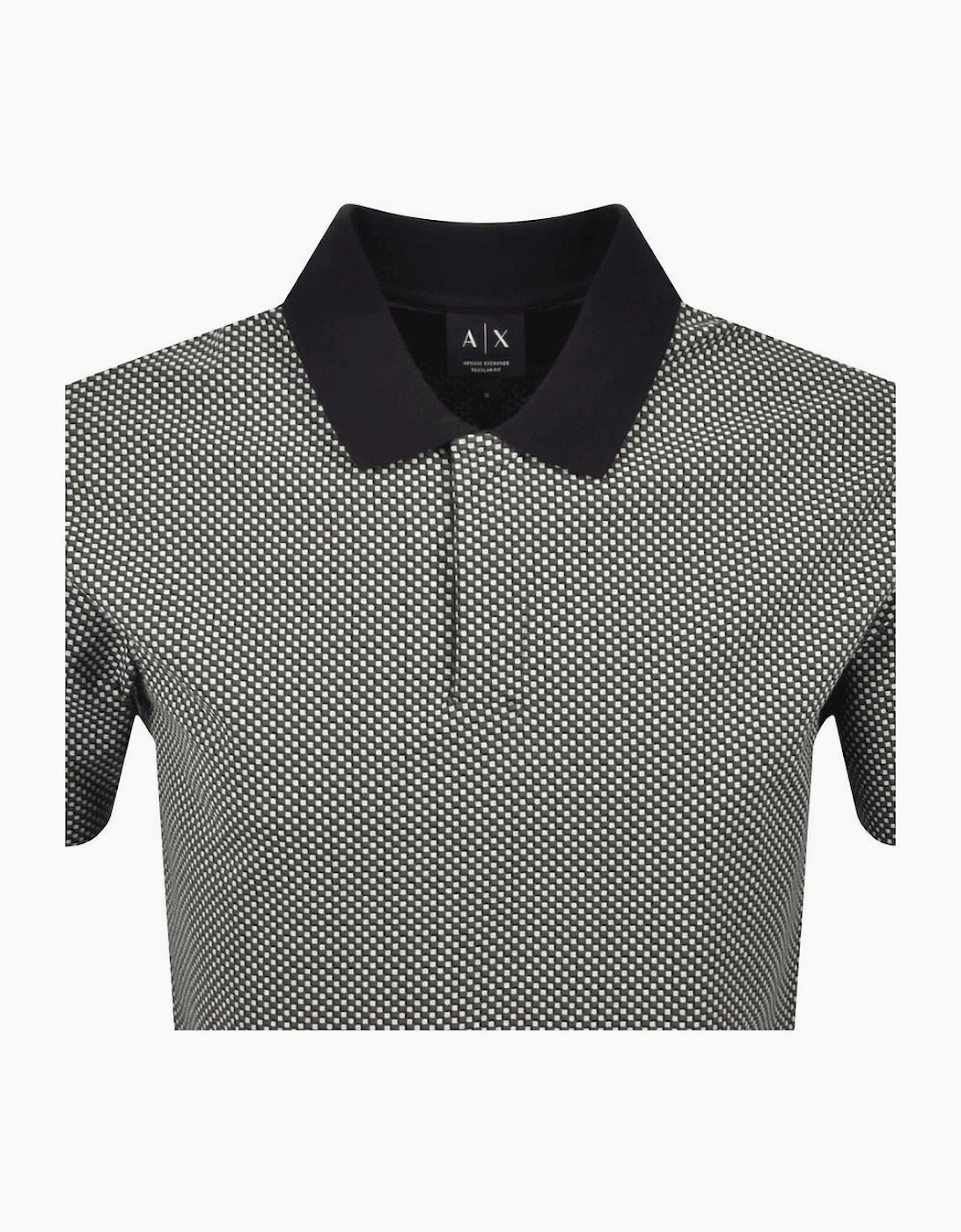 Patterned Navy Polo Shirt