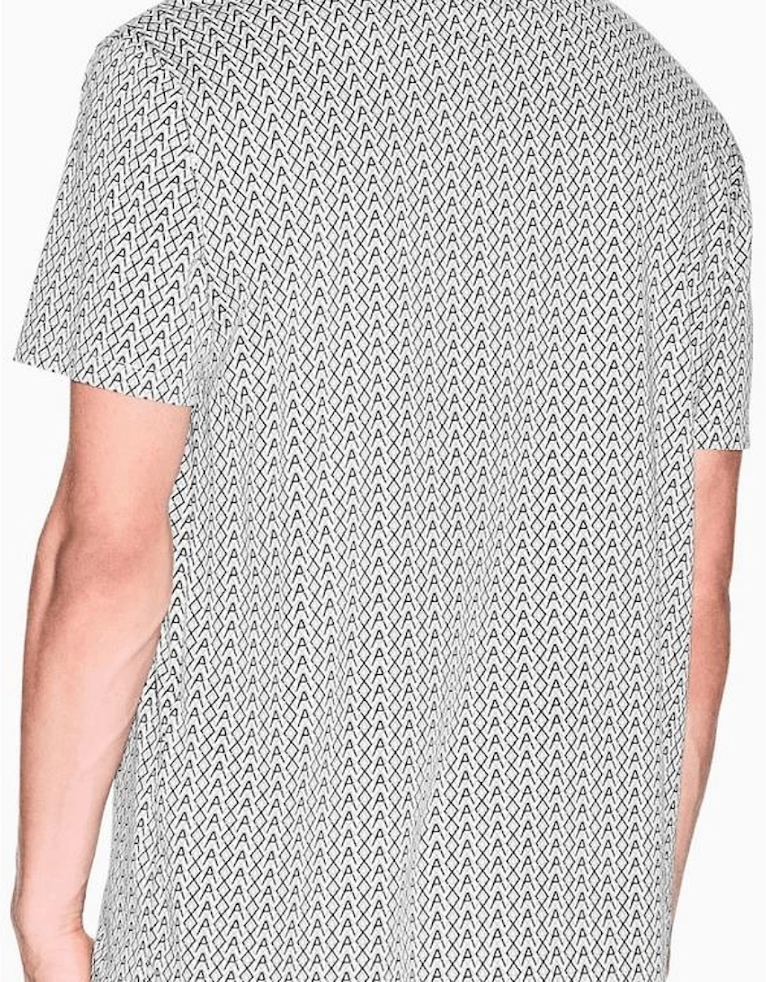 Regular Fit Monogram Logo Beige T-Shirt