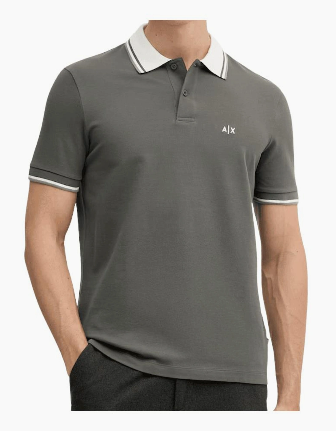Collar Logo Khaki Green Polo Shirt, 2 of 1
