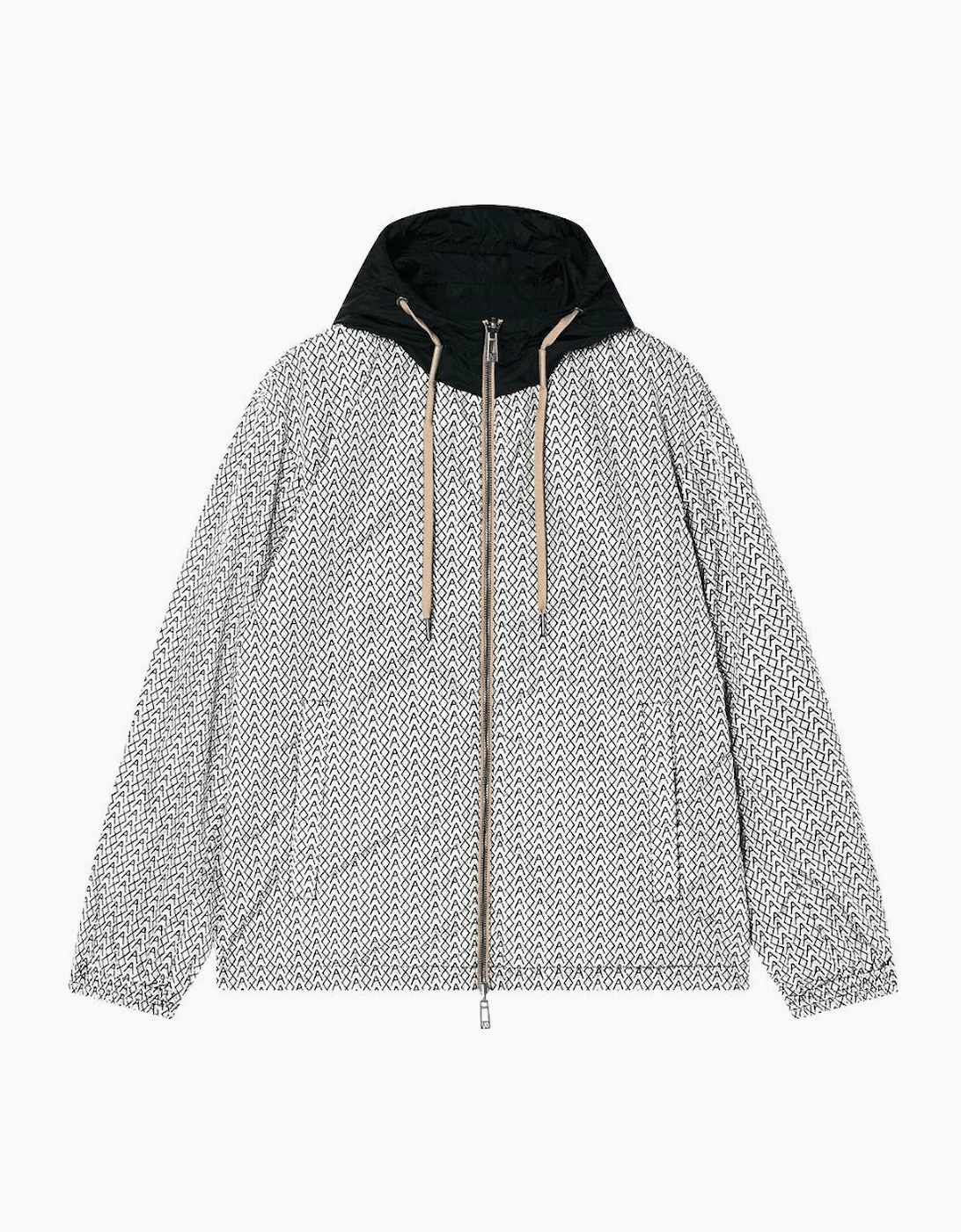 Nylon Reversible Monogram Logo/Black Windbreaker Jacket, 6 of 5