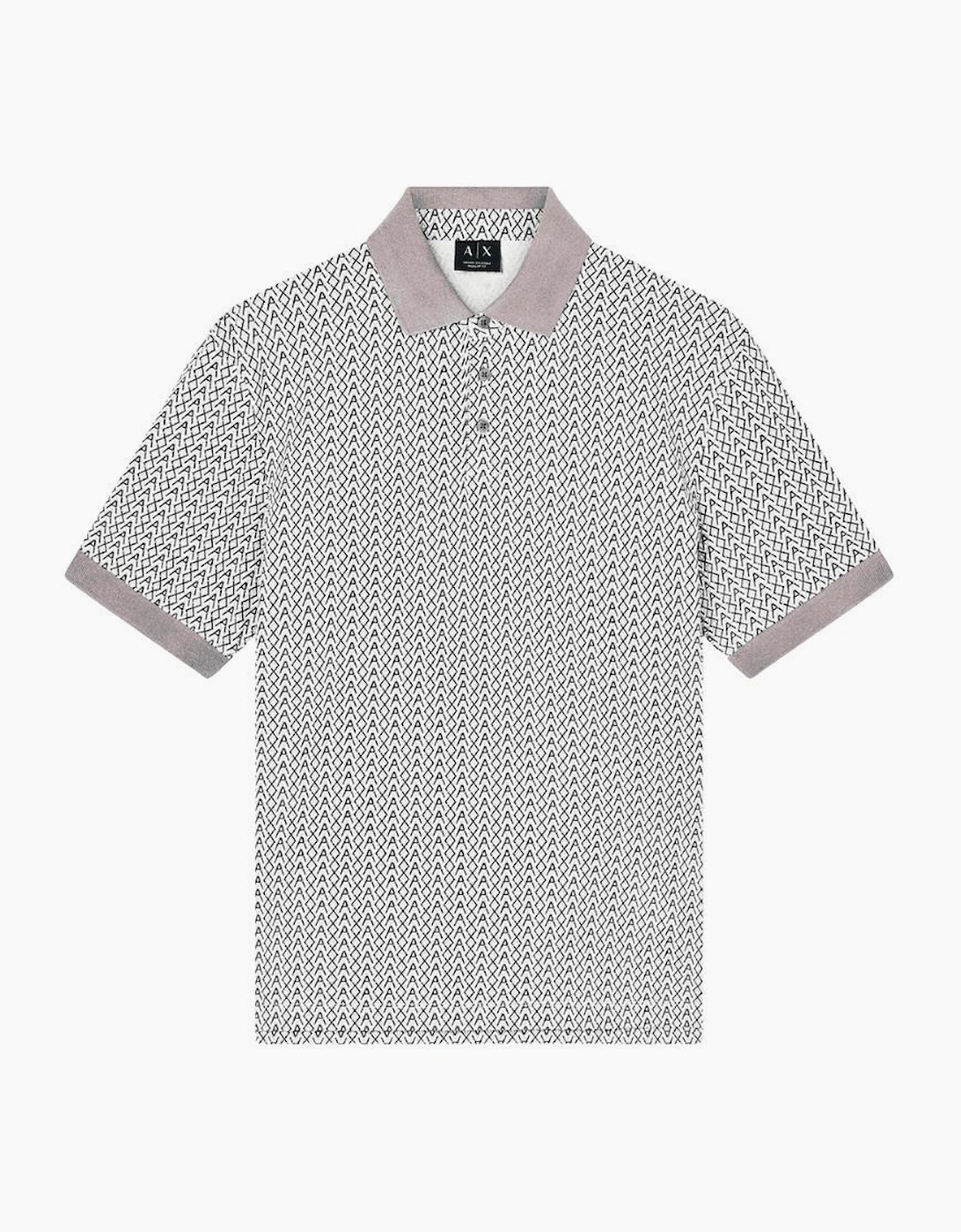 Regular Fit Monogram Beige Polo Shirt, 4 of 3