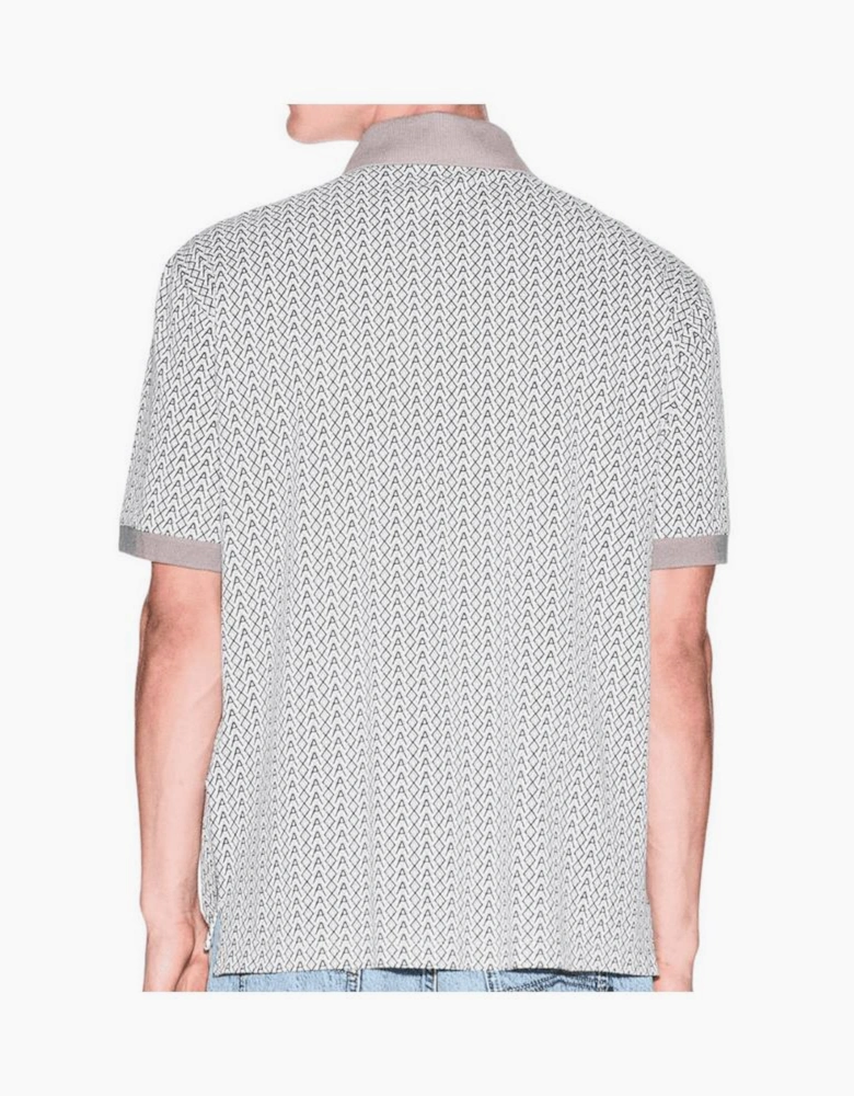 Regular Fit Monogram Beige Polo Shirt