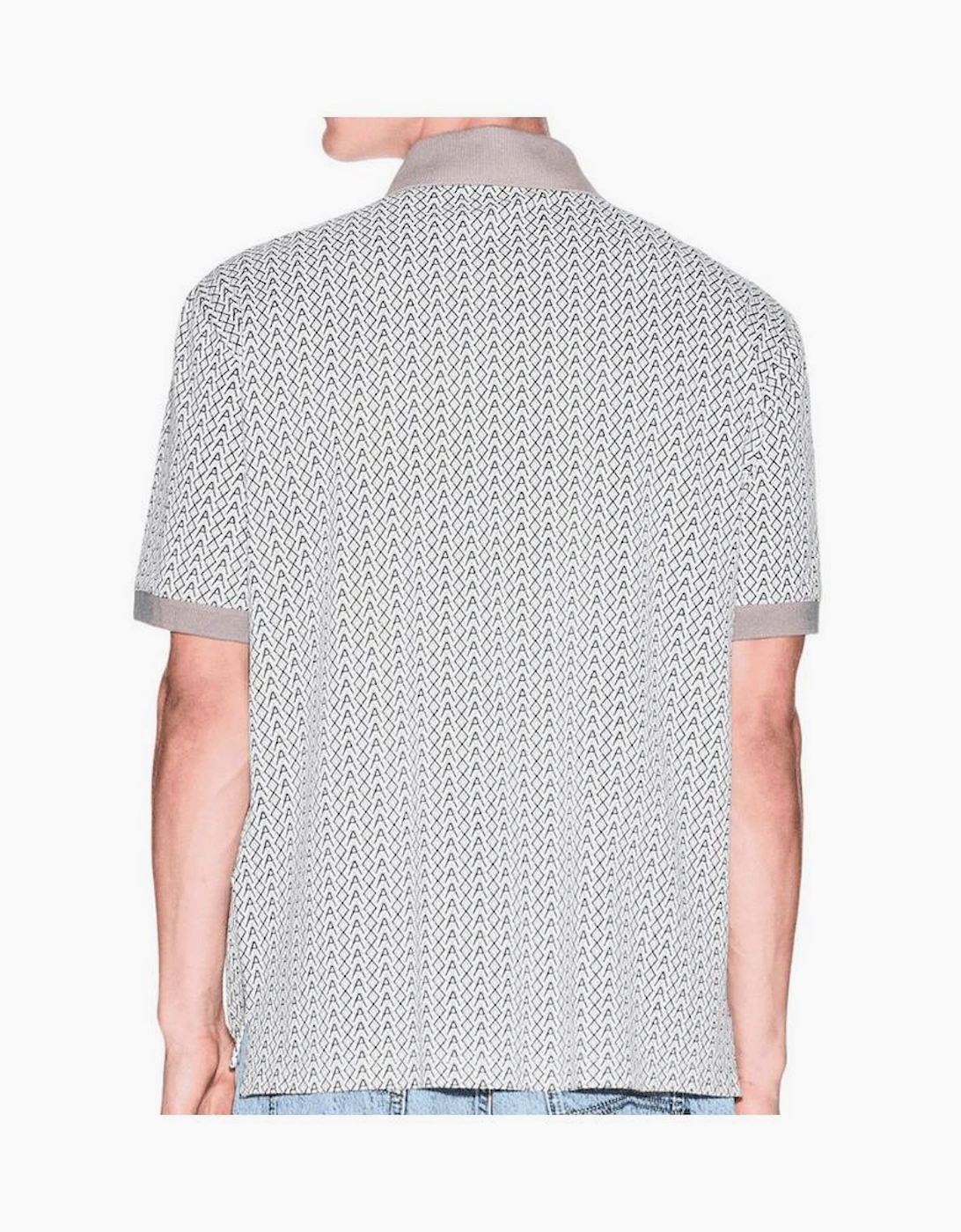 Regular Fit Monogram Beige Polo Shirt