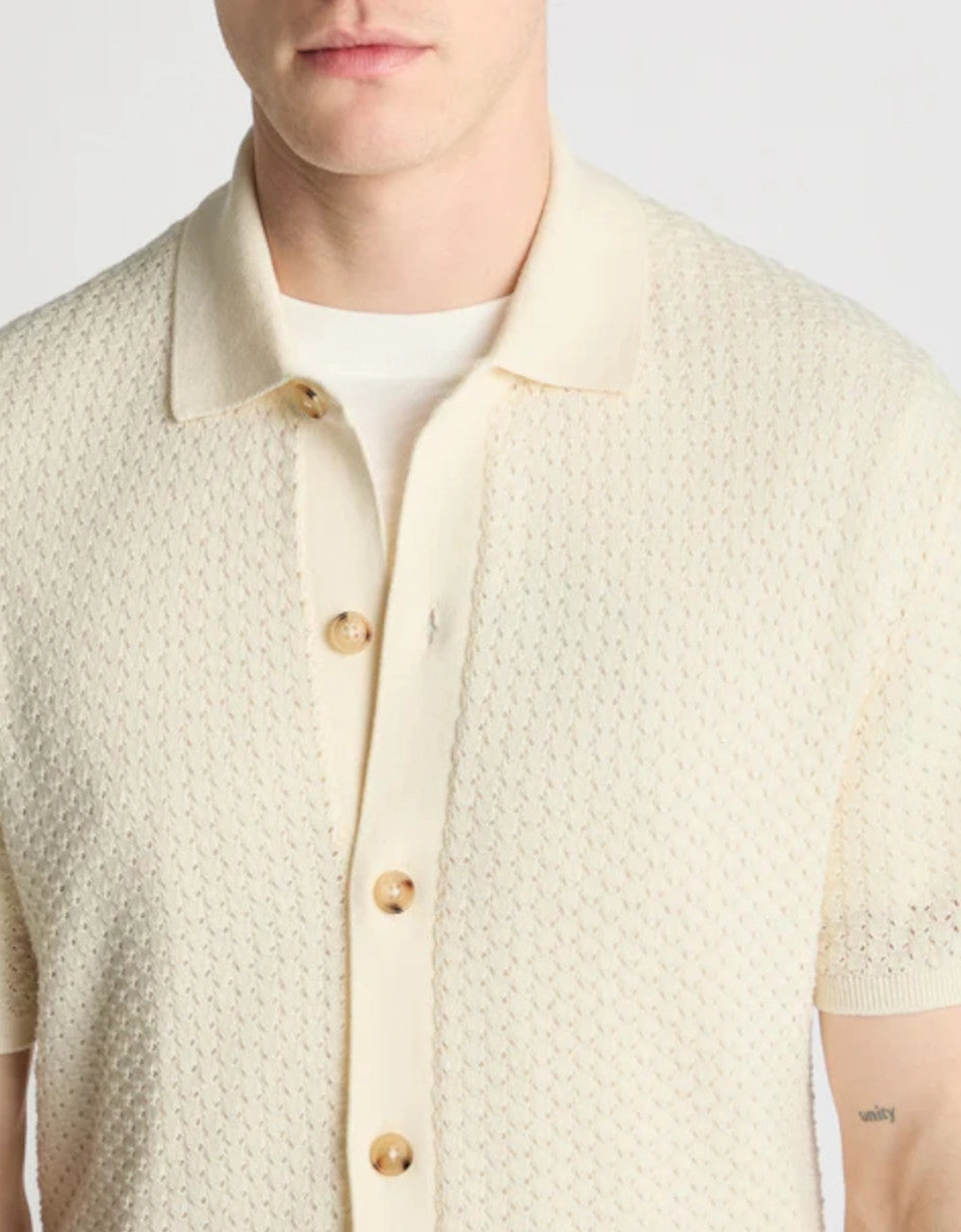 Remus Uomo Knitted Polo 58868 90 Stone
