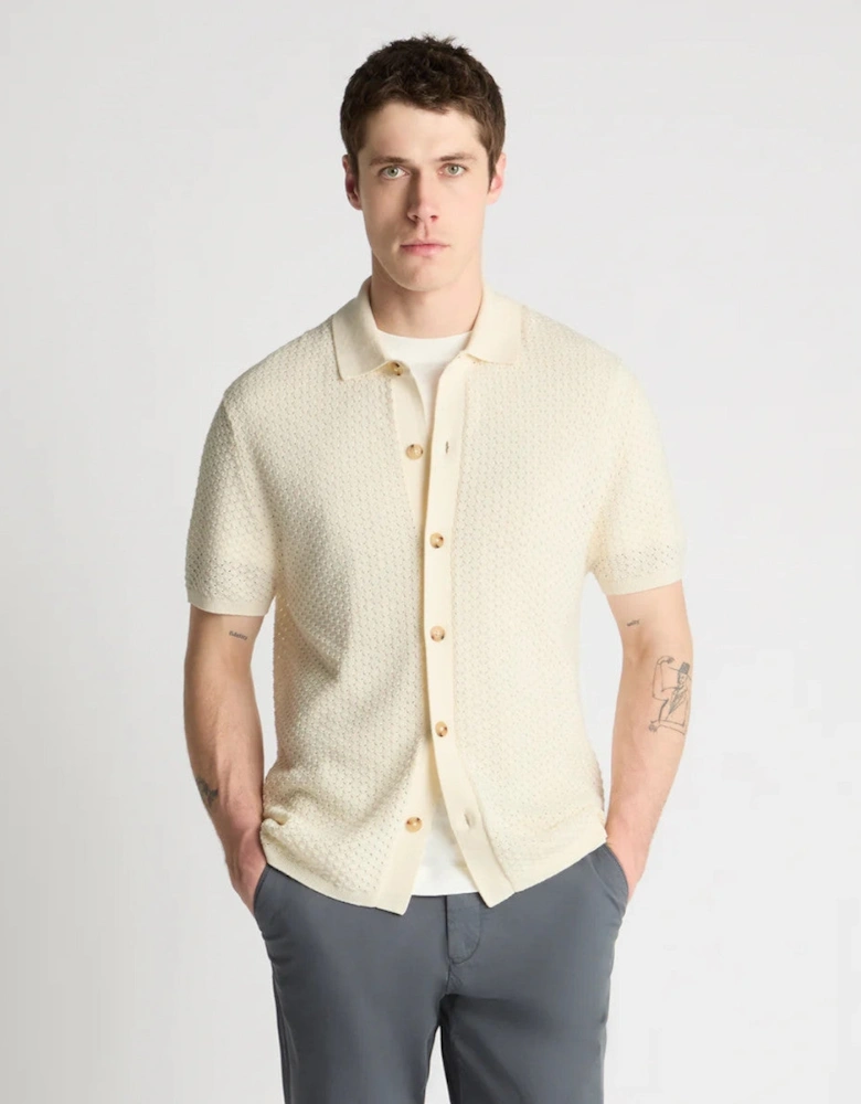 Remus Uomo Knitted Polo 58868 90 Stone