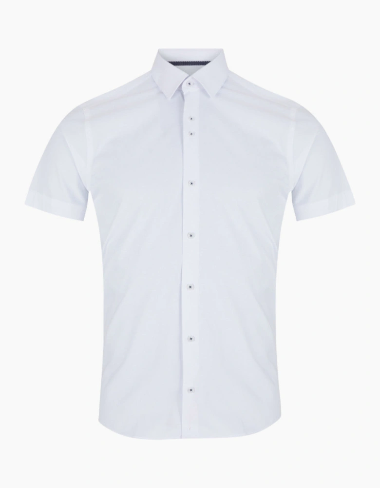 Remus Uomo Stretch Semi Formal SS Shirt 01 White