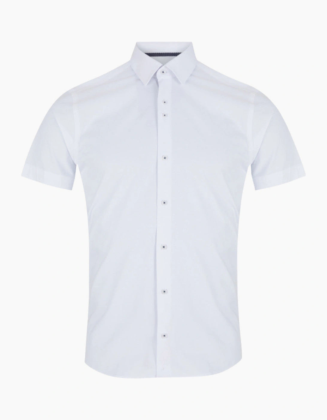 Remus Uomo Stretch Semi Formal SS Shirt 01 White, 5 of 4