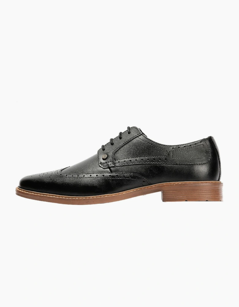 Lambretta Stockton Leather Men's Black Lace-Up Shoes