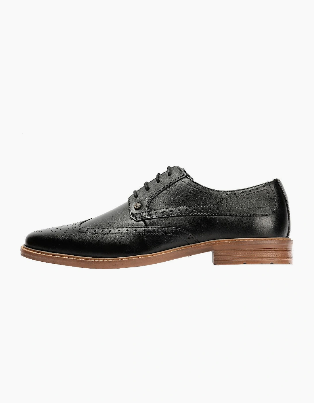 Lambretta Stockton Leather Men's Black Lace-Up Shoes