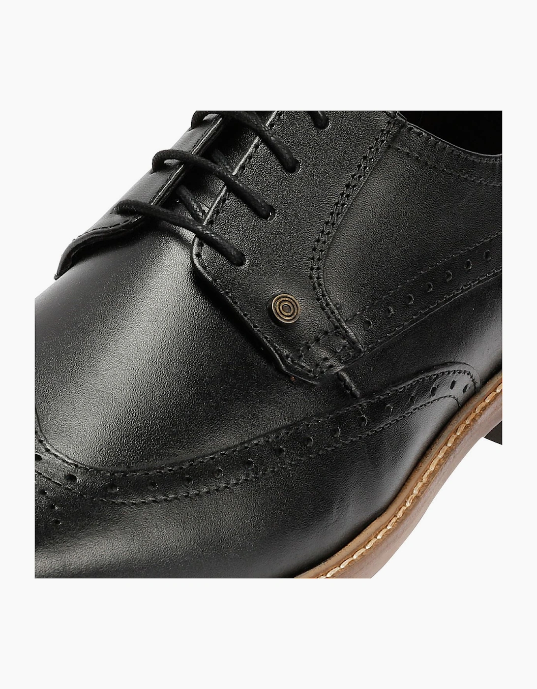 Lambretta Stockton Leather Men's Black Lace-Up Shoes