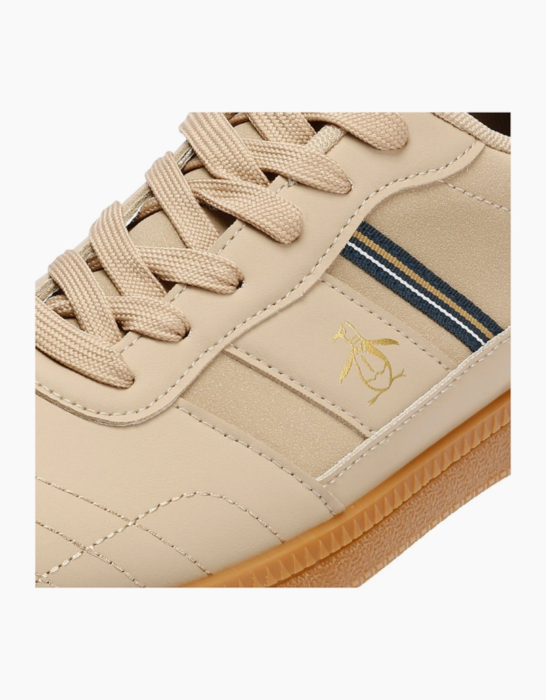 Penguin Striker Men's Beige/Navy Trainers