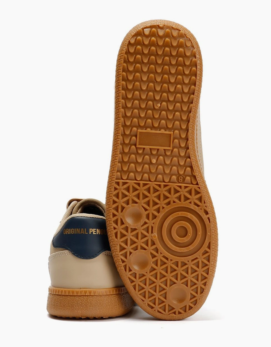 Penguin Striker Men's Beige/Navy Trainers