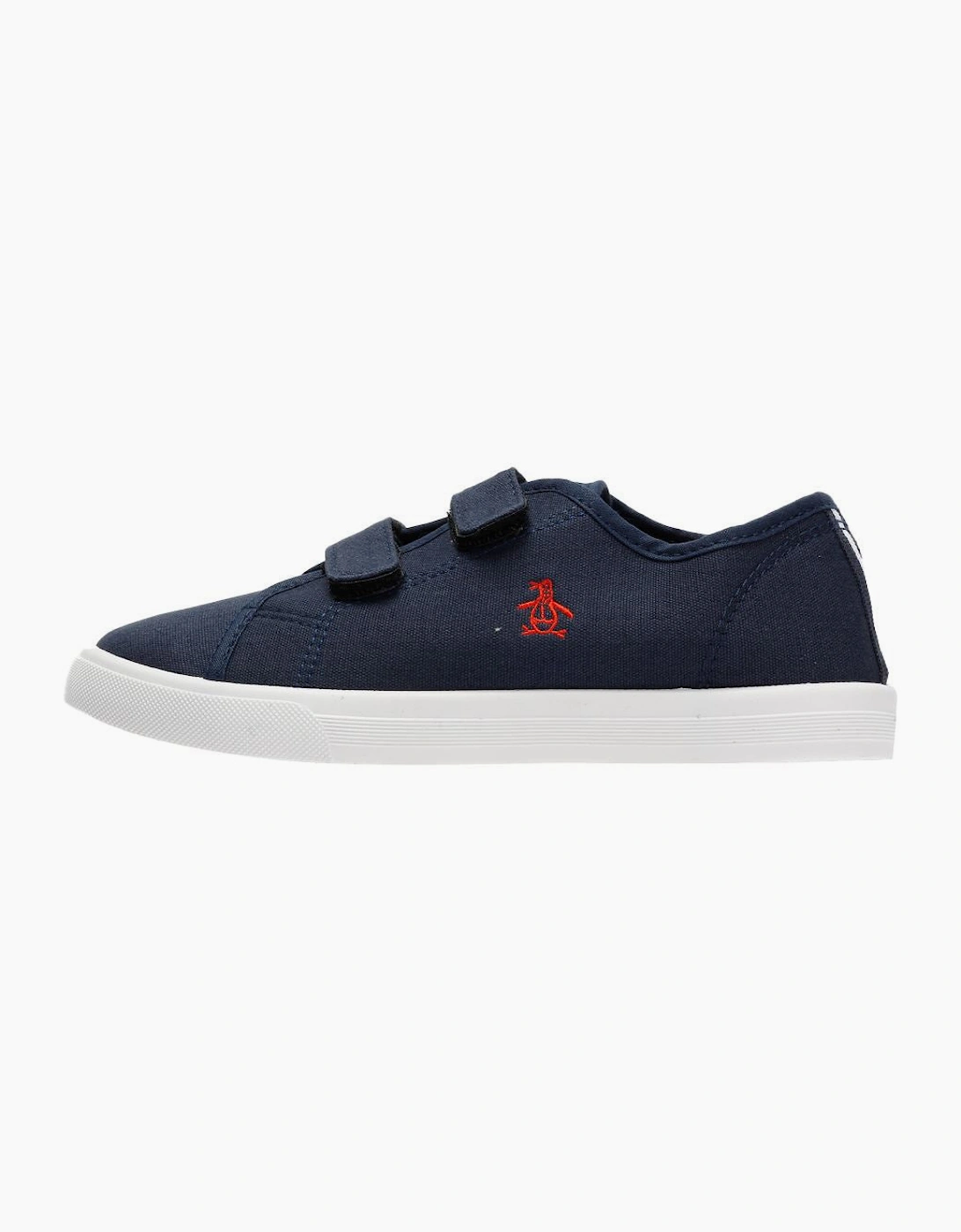 Penguin Junior Sparton Velcro Navy/Red Trainers