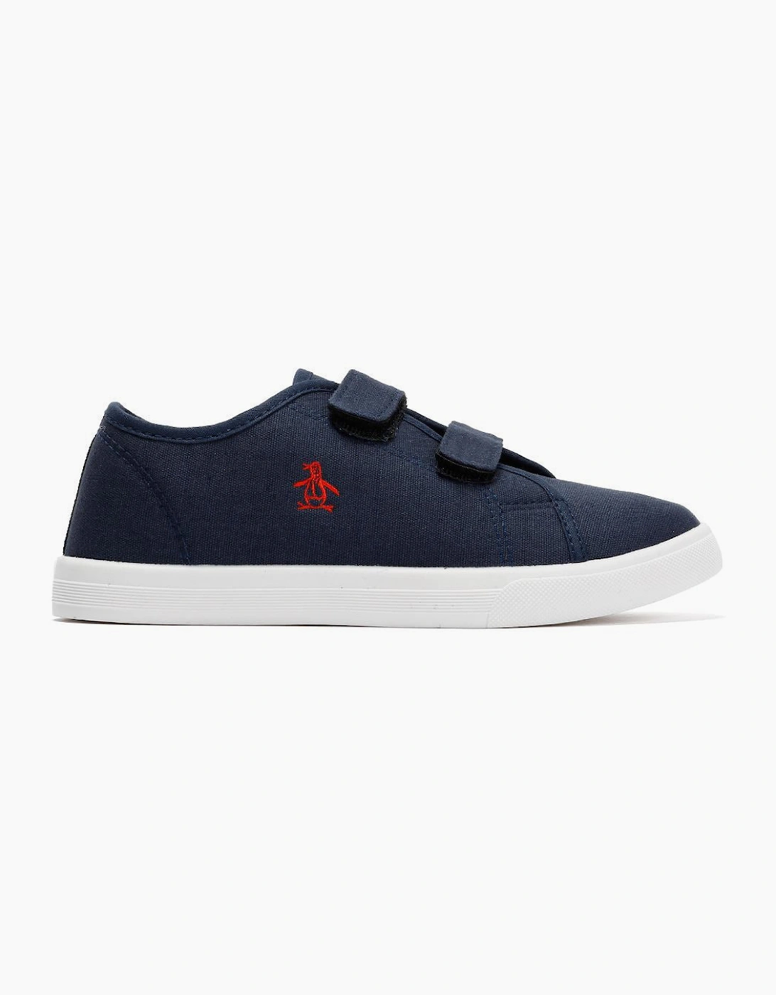 Penguin Junior Sparton Velcro Navy/Red Trainers