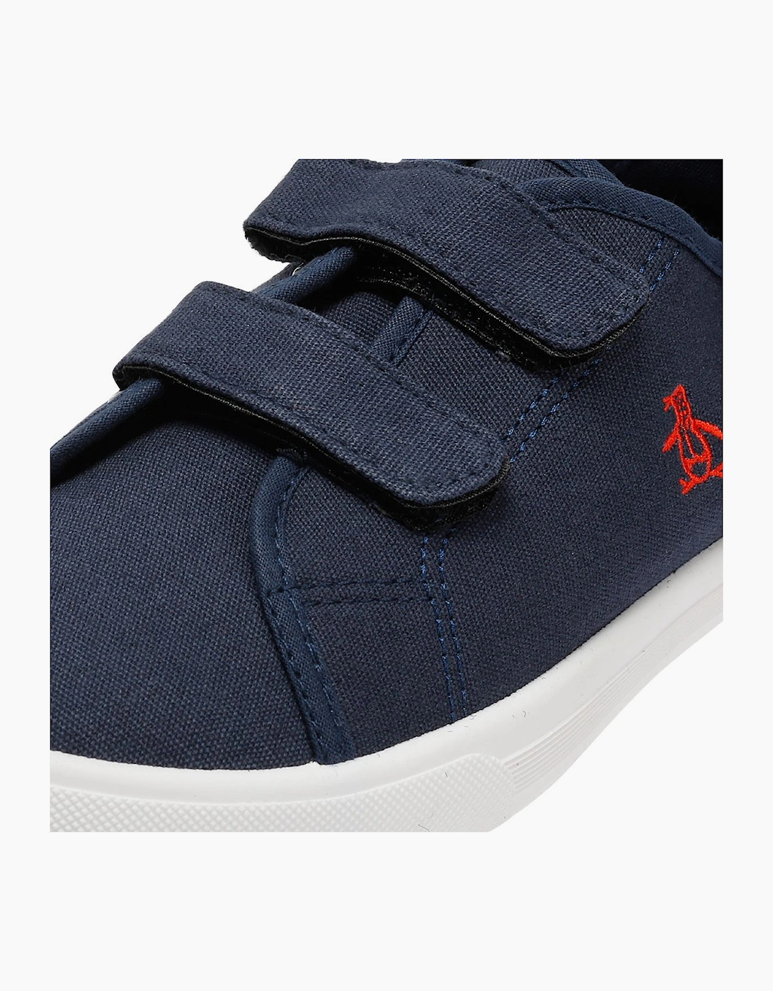 Penguin Junior Sparton Velcro Navy/Red Trainers