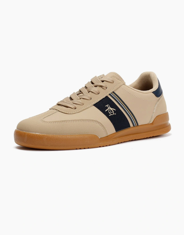 Penguin Gaz Men's Beige/Navy Trainers