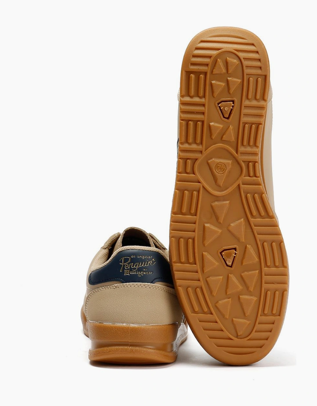 Penguin Gaz Men's Beige/Navy Trainers