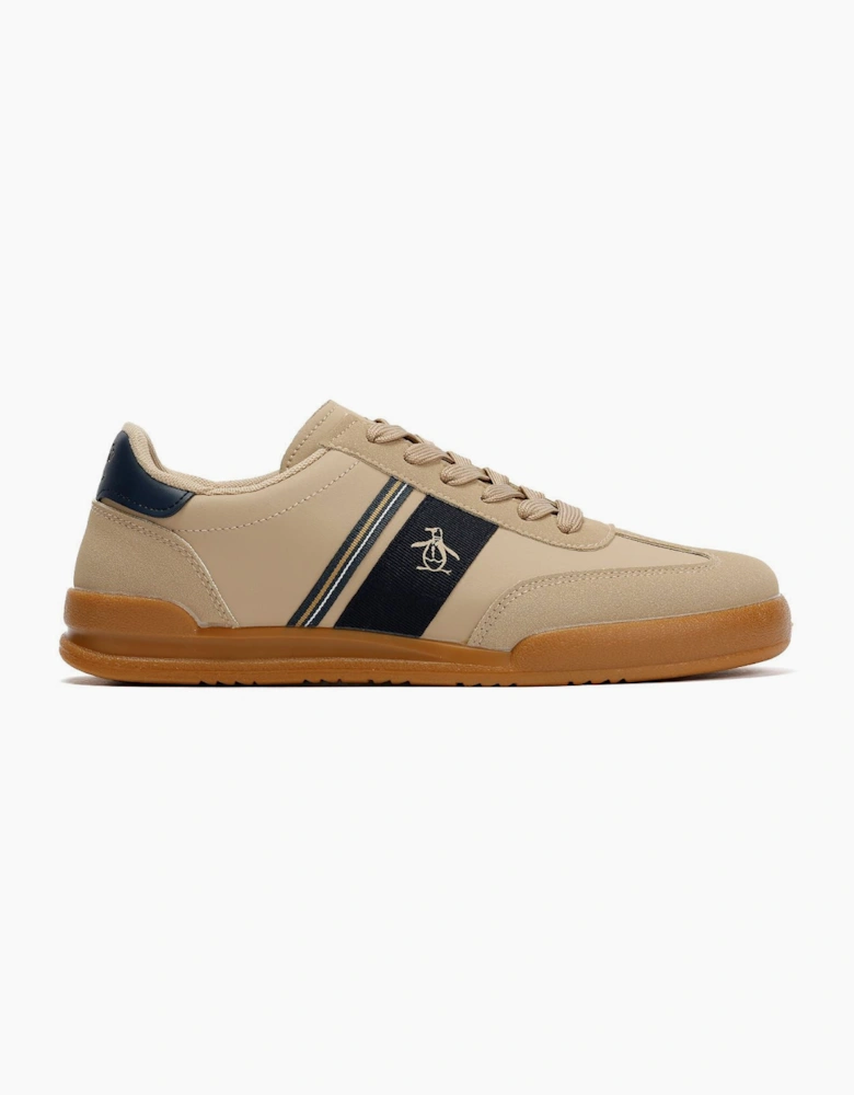 Penguin Gaz Men's Beige/Navy Trainers