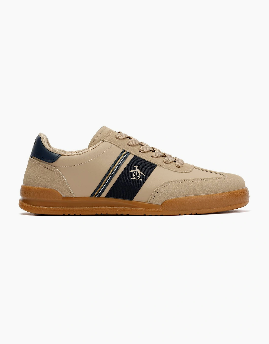 Penguin Gaz Men's Beige/Navy Trainers