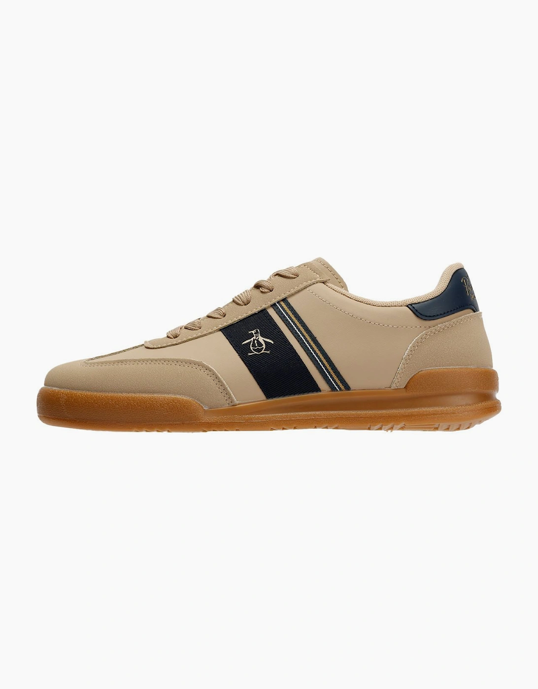 Penguin Gaz Men's Beige/Navy Trainers