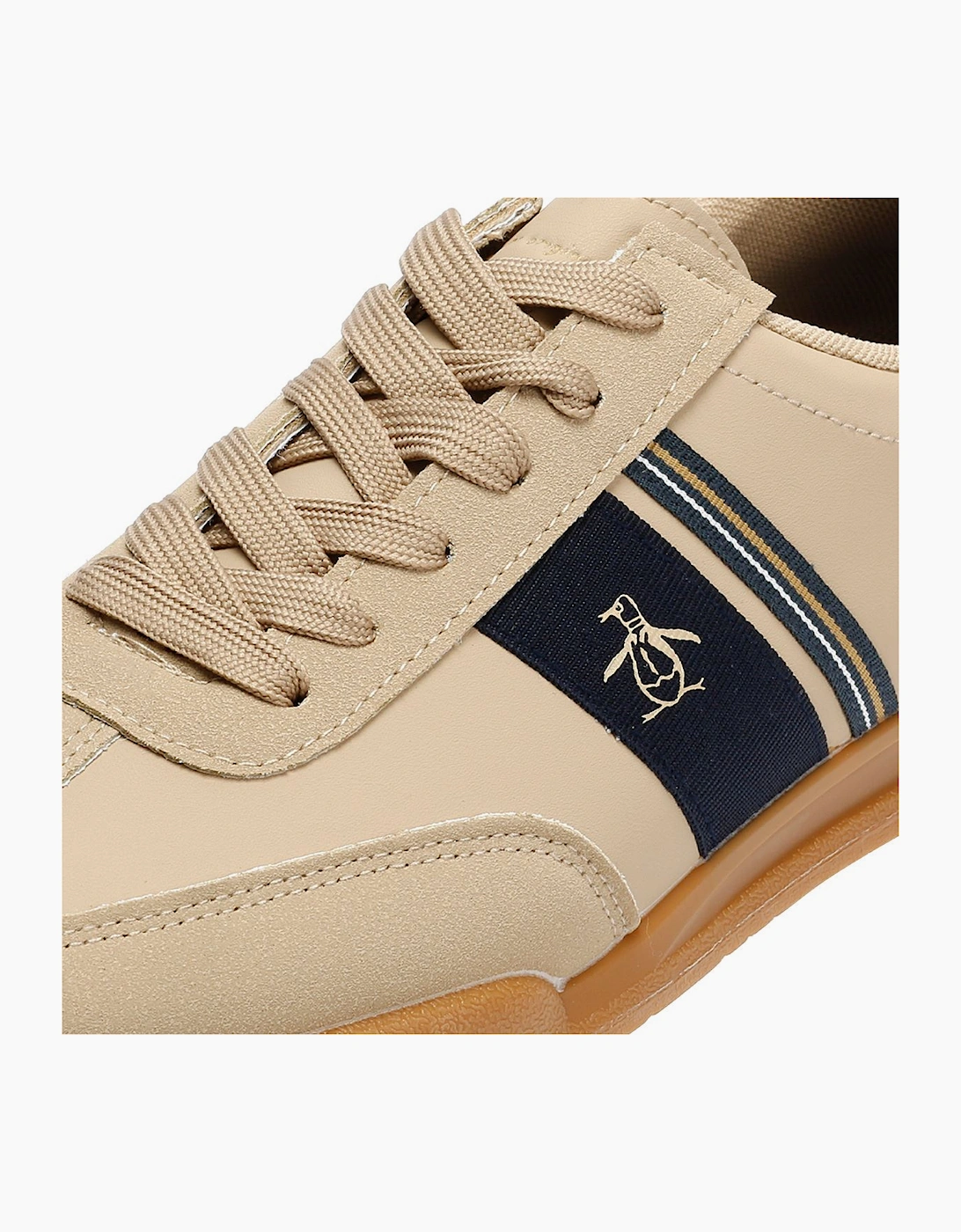 Penguin Gaz Men's Beige/Navy Trainers