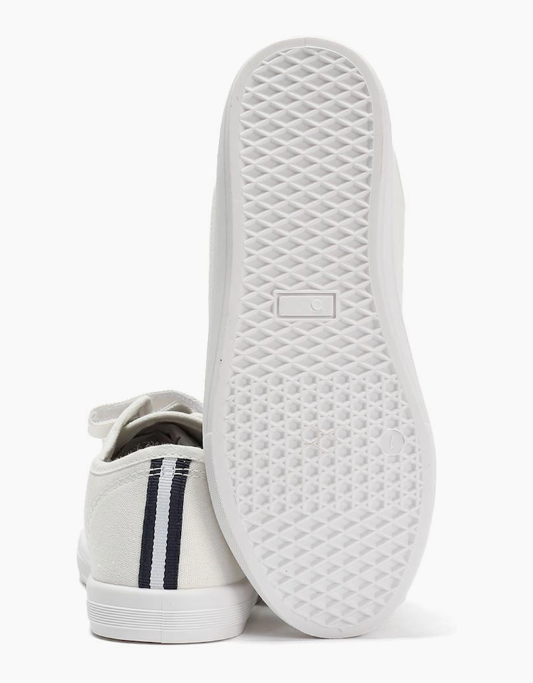 Penguin Junior Sparton Velcro White/Navy Trainers