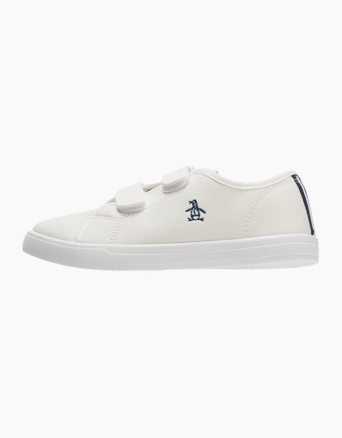 Penguin Junior Sparton Velcro White/Navy Trainers