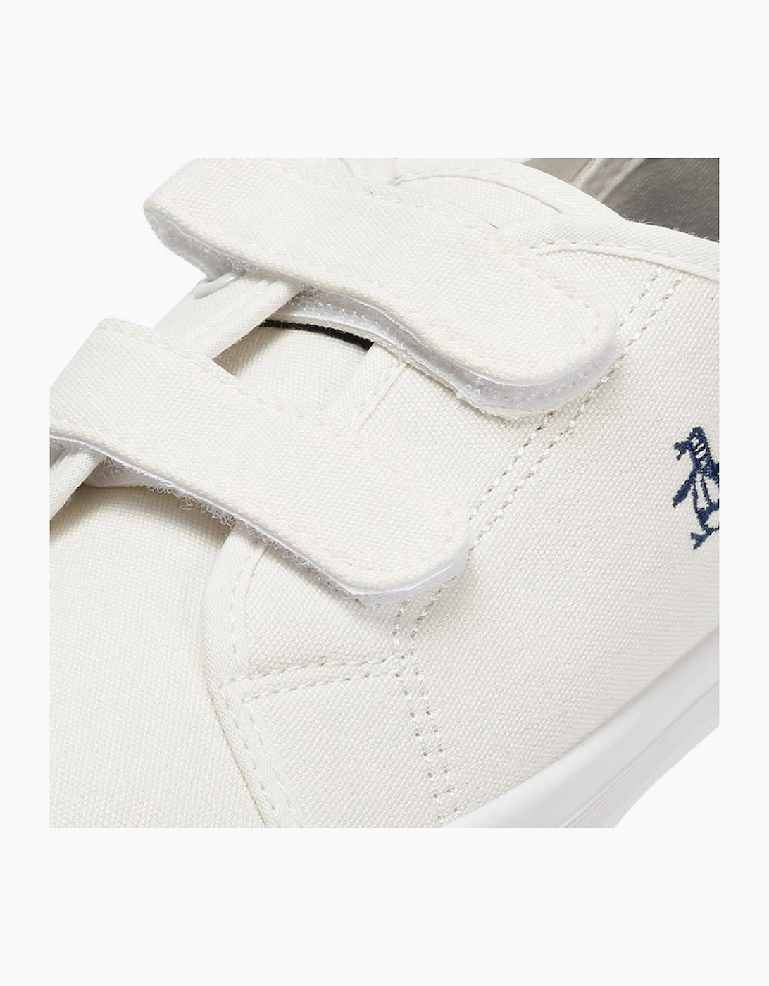 Penguin Junior Sparton Velcro White/Navy Trainers