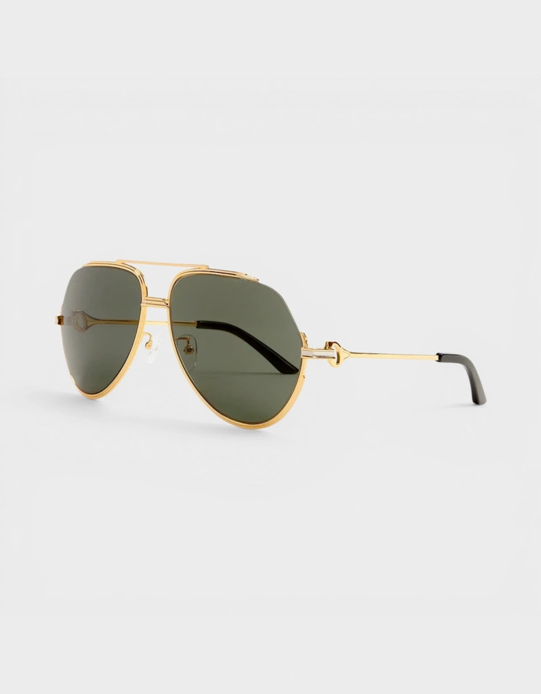 Stainless Steel Aviator Gold Silver Black Grey