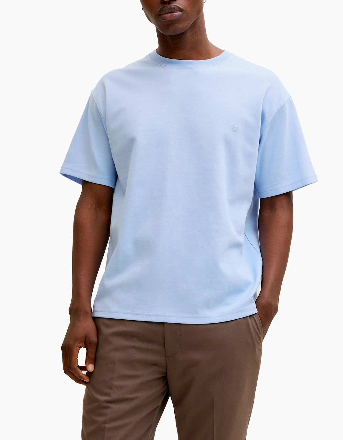 Jack & Jones JPRBLAETHAN SS Logo Tee CHAMBRAY BLUE, 5 of 4