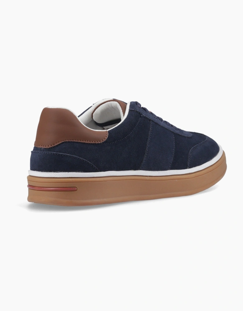 Hush Puppies CARLOS SUEDE TRAINER Mens Casual Trainers Navy