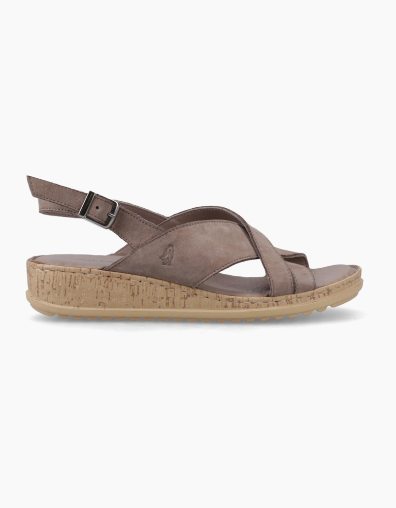Hush Puppies ELENA Womens Cross Strap Sandals Grey