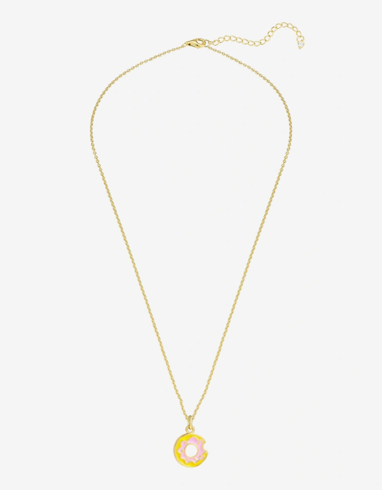 Secret Spoils Girls Yellow Doughnut Necklace in Gold (40cm)