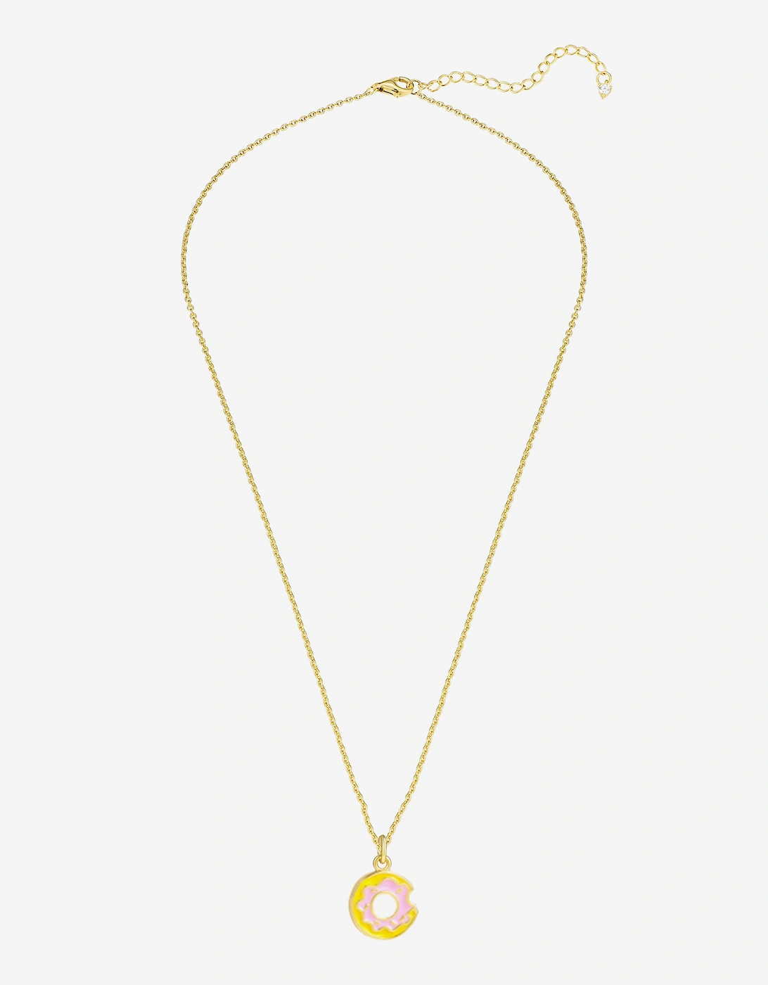 Secret Spoils Girls Yellow Doughnut Necklace in Gold (40cm)