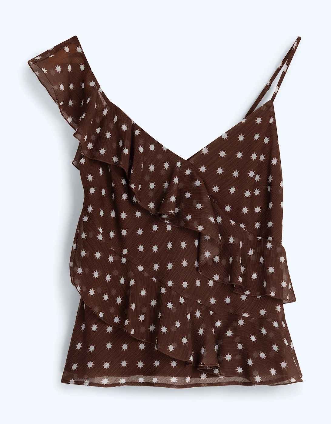 Francie Top in Brown Starburst Print
